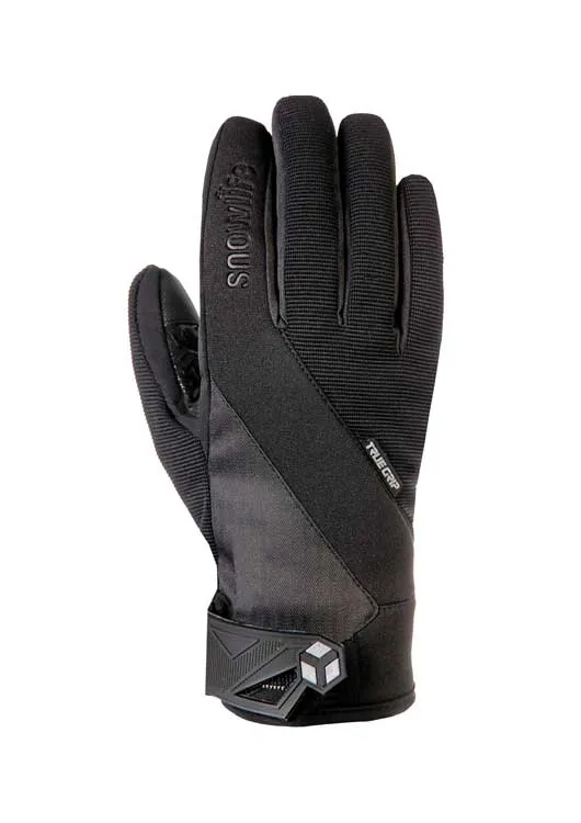 Schwarzer Snowlife Salt Glove Handschuh mit Neopren Stulpe und Anti-Rutsch Innenhand. Touchscreen-tauglich und schnell trocknend.