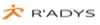Logo mit stilisierter orangefarbener Figur links und dem Text "R'ADYS" in Graustufen rechts.
