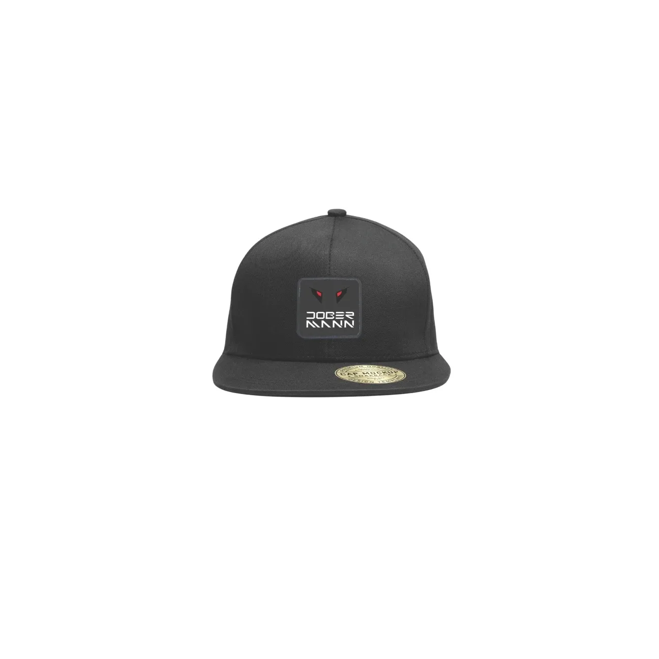 Schwarze Nordica Dobermann Cap mit Dobermann-Logo auf der Stirnseite.