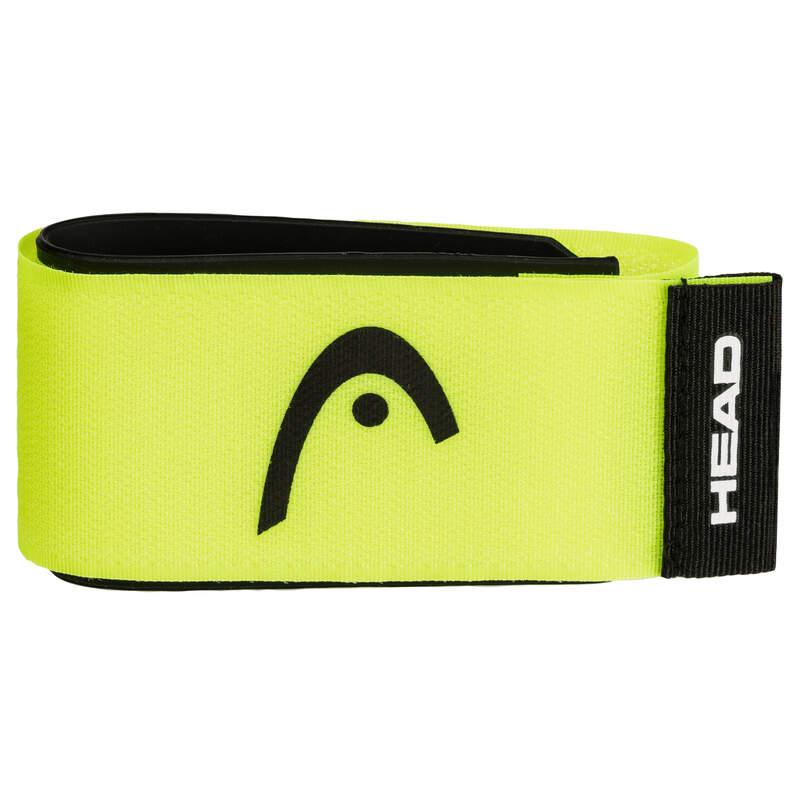 Neonfarbiger Ski Fix Neonfarbener Ski Fix mit schwarzem Head-Logo und Klettband, zum Fixieren von Skiern.