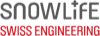 Logo: "snowlife" in Grau, darunter "SWISS ENGINEERING" in Rot.