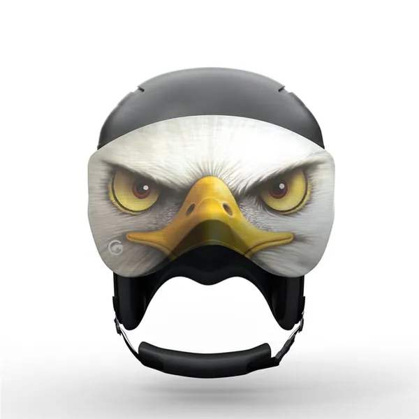 Skihelm mit Freedom Visorsoc: Adlerauge-Design schützt die Skibrille.