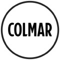 Runder Aufkleber mit dem schwarzen Wort "COLMAR" in serifenloser Schrift auf weißem Grund, umrandet von einem dünnen schwarzen Kreis.
