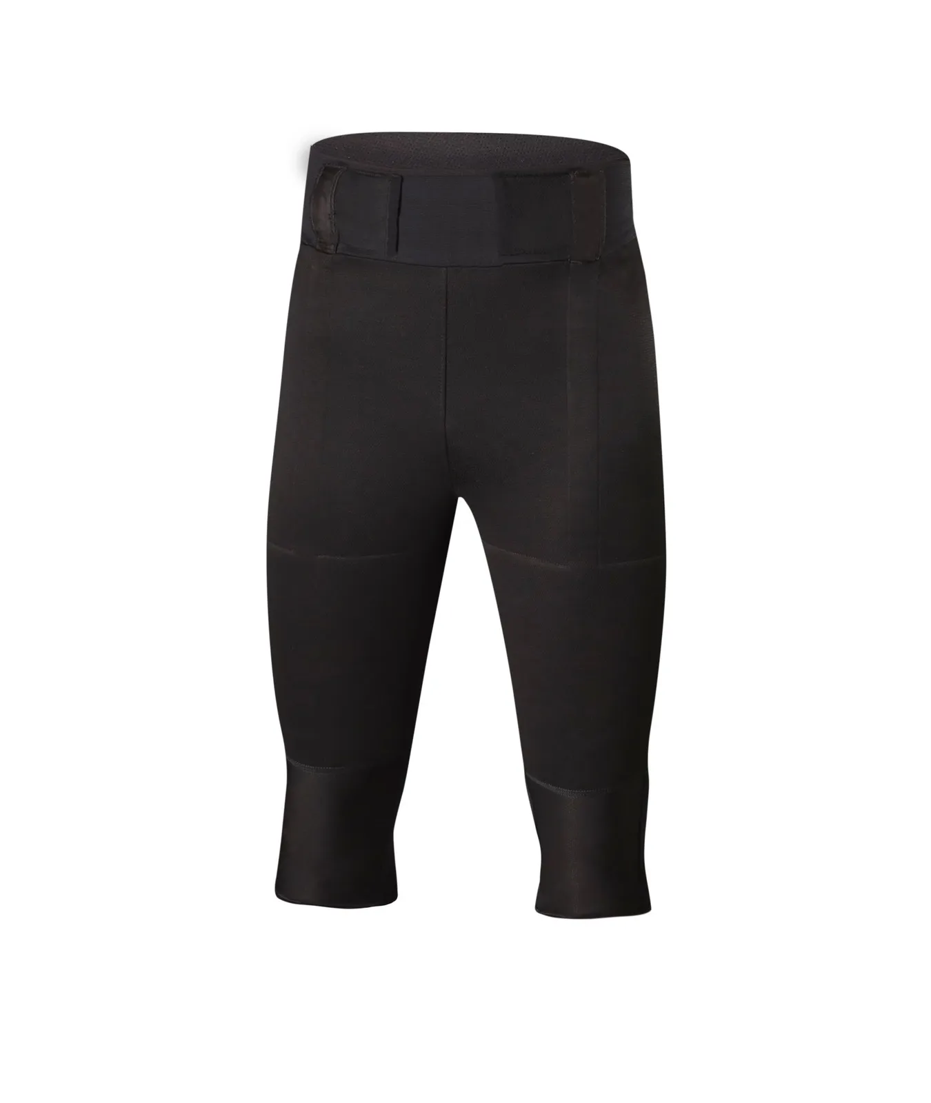 Schwarze Lenz Heat Pant 1.0, eine kurze, beheizte Hose mit breitem Bund zur Akku-Fixierung.