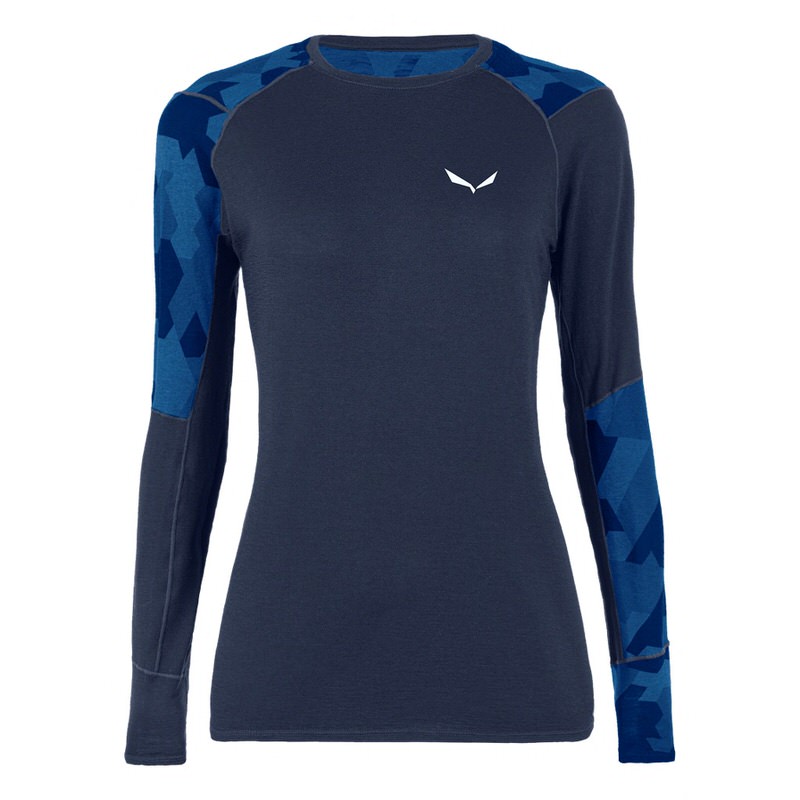 Salewa Cristallo Warm AMR Women L/S TEE Navy Blazer | ski-shop.ch