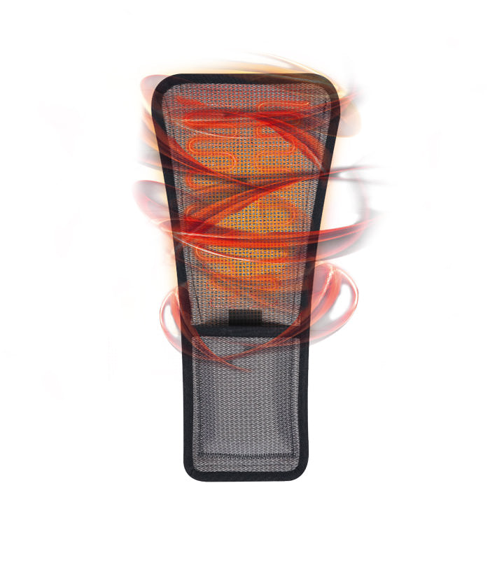 Lenz Heat Pad 2.0 Rechteckiges, schwarzes Lenz Heat Pad mit orangefarbenem Heizdraht und Wärmeeffekt, Zubehör für Heat Vest 2.0.