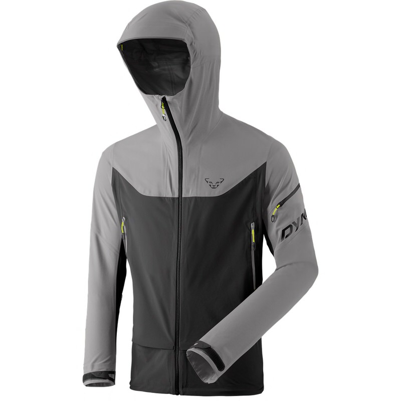 Dynafit Beast Hybrid Jacke Graue Dynafit Beast Hybrid Herren Jacke mit Kapuze, Frontreißverschluss und Taschen.