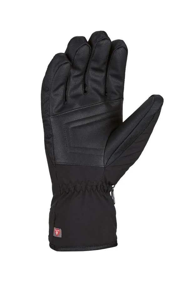 Schwarzer Snowlife Super GTX Primaloft Handschuh, Handinnenfläche nach oben zeigend.