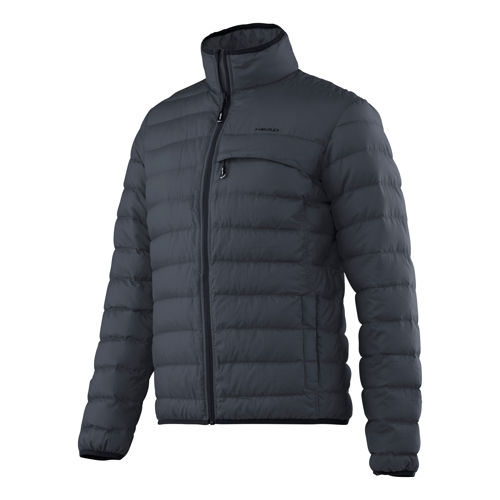 Graue, gesteppte Light Insulation Jacket für Herren, Frontansicht.