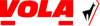 Rot geschriebenes "VOLA" Logo mit schwarzem Alpaka in rotem Winkel, auf weißem Hintergrund.