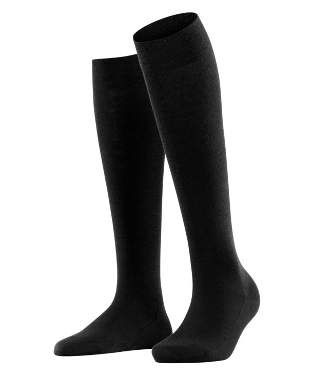 Falke Soft Merino Kniestrümpfe Black