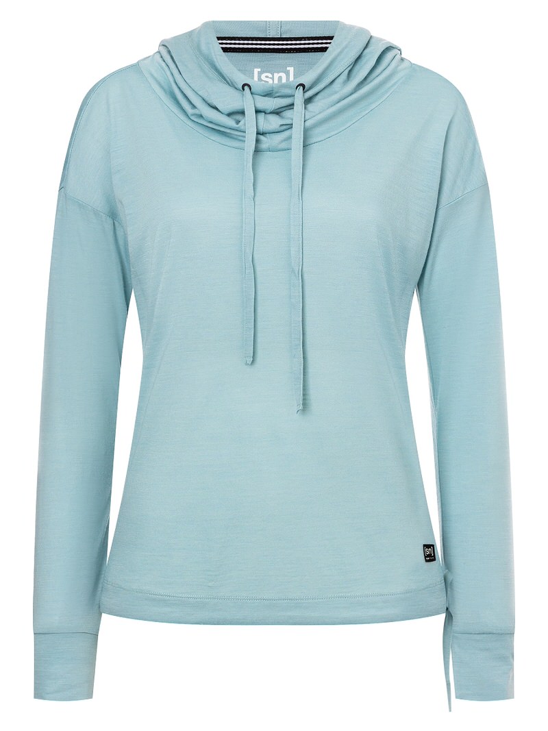 Super.Natural W Funnel Hoodie Cloud Blue