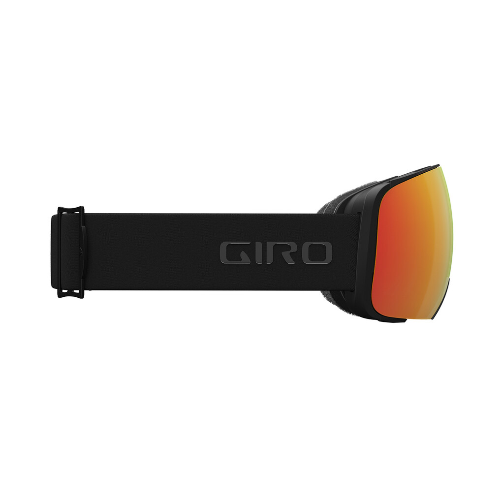 Schwarze Giro Comp Vivid Goggle mit orangefarbener Zeiss VIVID Scheibe.