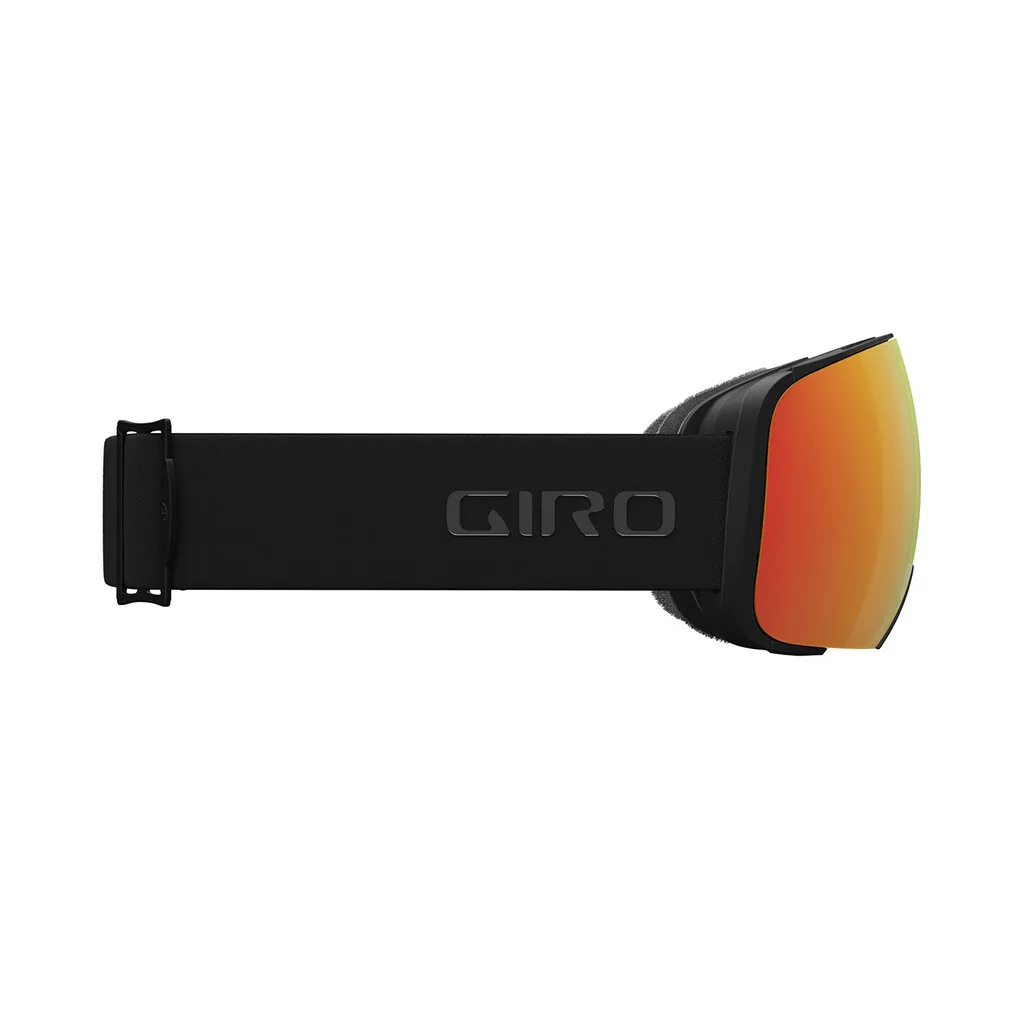 Schwarze Giro Comp Vivid Goggle mit orangefarbener Zeiss VIVID Scheibe.