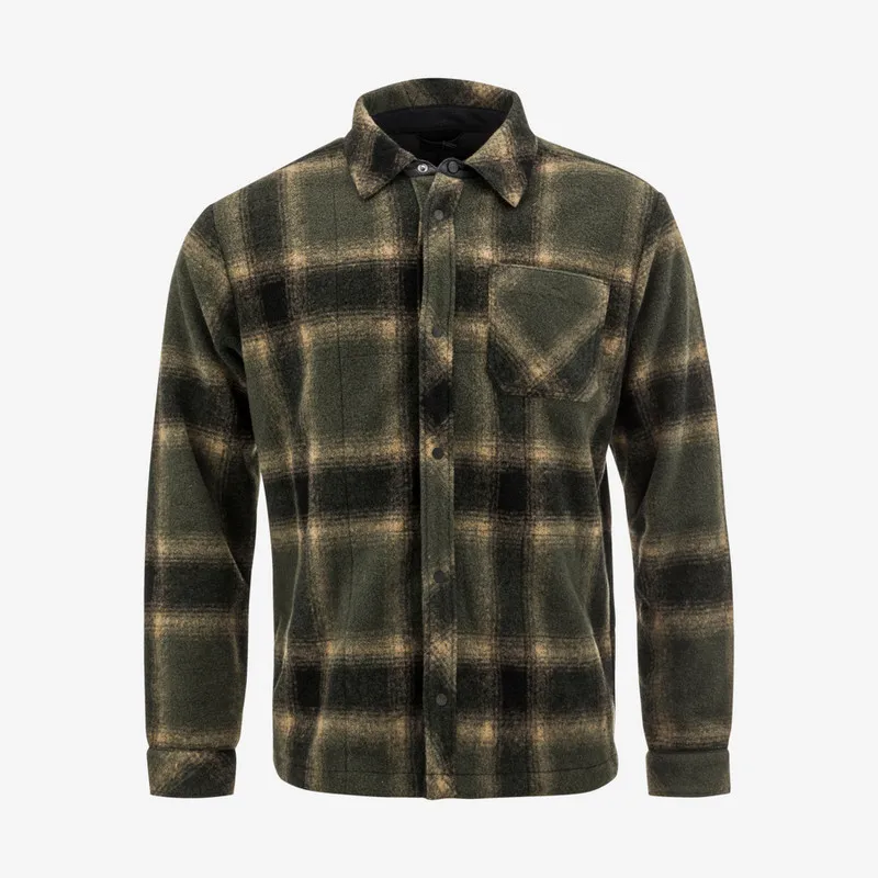 Herren Hemd, Head Rebels Shirt in Schwarz/Grün mit Karo-Muster und Brusttasche.