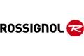 Schwarzer "ROSSIGNOL"-Schriftzug neben einem roten Kreis mit weißem, stilisiertem "R" darin.
