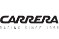 Schwarzes "Carrera"-Logo mit dem Zusatz "Racing since 1956" unterhalb des Firmennamens auf weißem Hintergrund.
