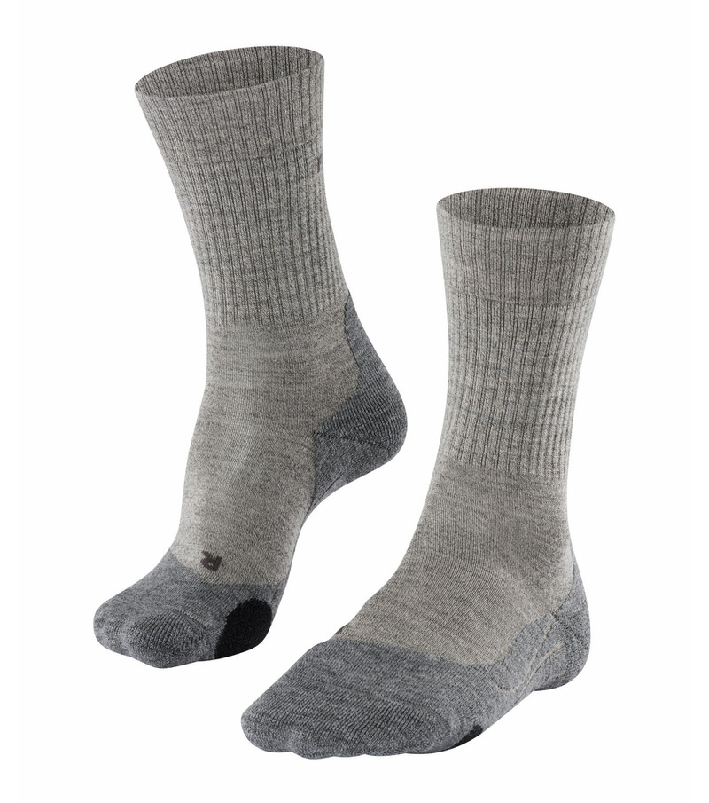 Woll Trekking Socken Zwei graue Herren Trekking Socken mit hohem Wollanteil.