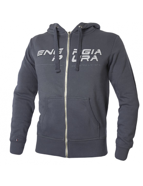 Kapuzensweatshirt Grau Graues Onnarp Kapuzen Sweatshirt mit Reißverschluss und Taschen. Aufdruck des Logos im Brustbereich. Kapuze mit Kordelzug.