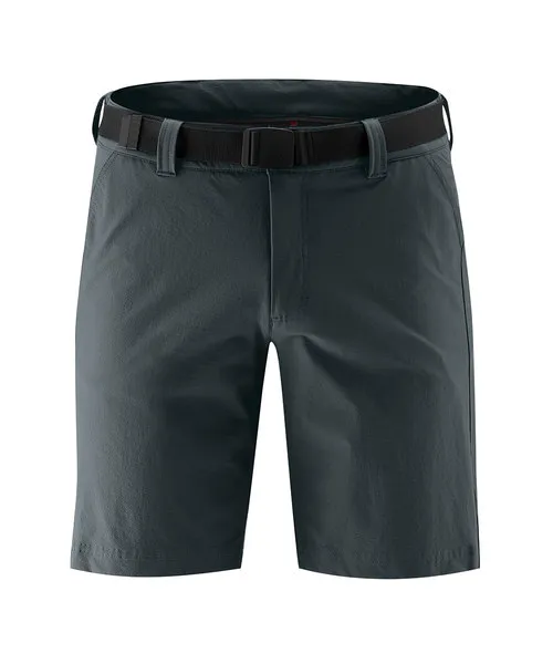 Eine graue Nil Short mit einem schwarzen Gürtel vor einem weißen Hintergrund.