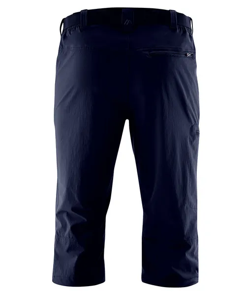 Dunkelblaue Outdoor-Hose Jennisei M Night Sky, Dreiviertel-Länge, von hinten.