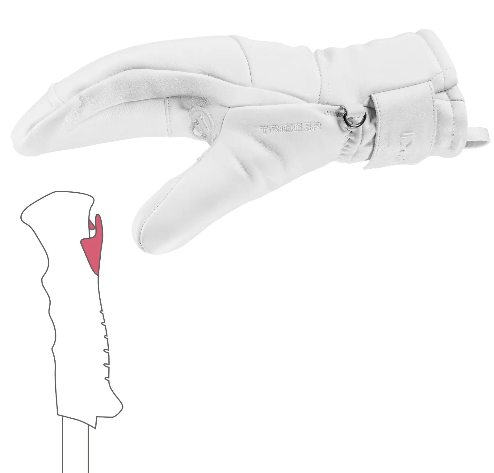 LEKI Glace Prime TR Women Mitt Damen Fäustlinge White Ansicht 3