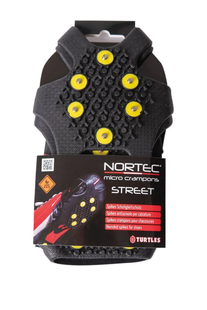 Nortec Street Schuhkrallen mit gelben Stahlspitzen für sicheren Halt.