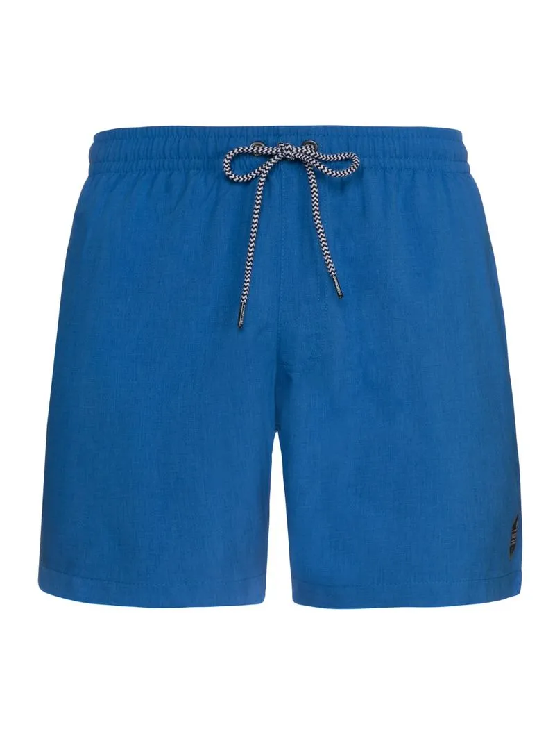 Blaue Protest Davey Badeshorts mit Kordelzug am Bund. Kurze Hose in leuchtendem Blau.