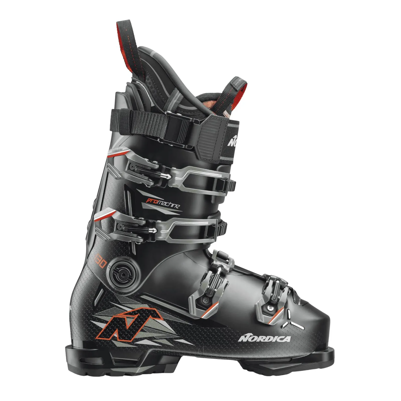 Nordica Pro Machine 3 130 GW Skischuh Black Grey Red Seitenansicht