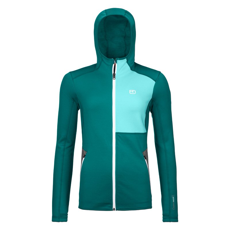 Ortovox Fleece Hoody W Pacific Green