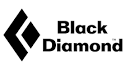 Das Black Diamond Logo: Links ein abstraktes, schwarzes Symbol, rechts der Schriftzug "Black Diamond" in Schwarz.
