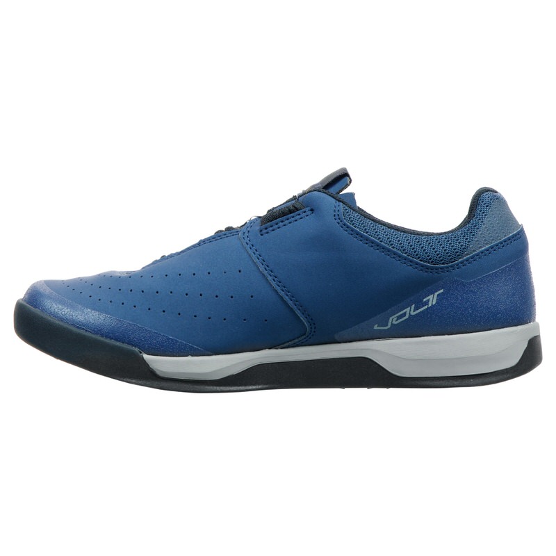 Blauer Scott Sport Volt Schuh, Seitenansicht. Der Schuh hat ein BOA Fit System und eine Sohle aus Sticki Rubber.