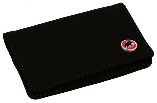Schwarzes Mammut Smart Wallet mit Logo-Applikation.