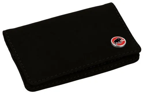Schwarzes Mammut Smart Wallet mit Logo-Applikation.