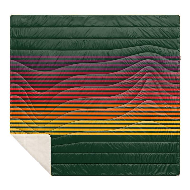 Rumpl Sherpa Puffy Blanket Forest Rays