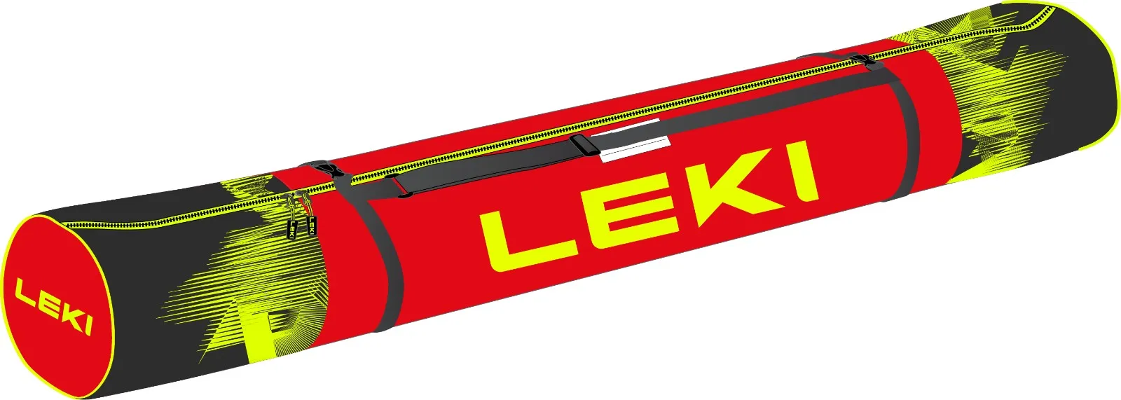 LEKI Cross Country Ski Bag 210 Black-Yellow-Red