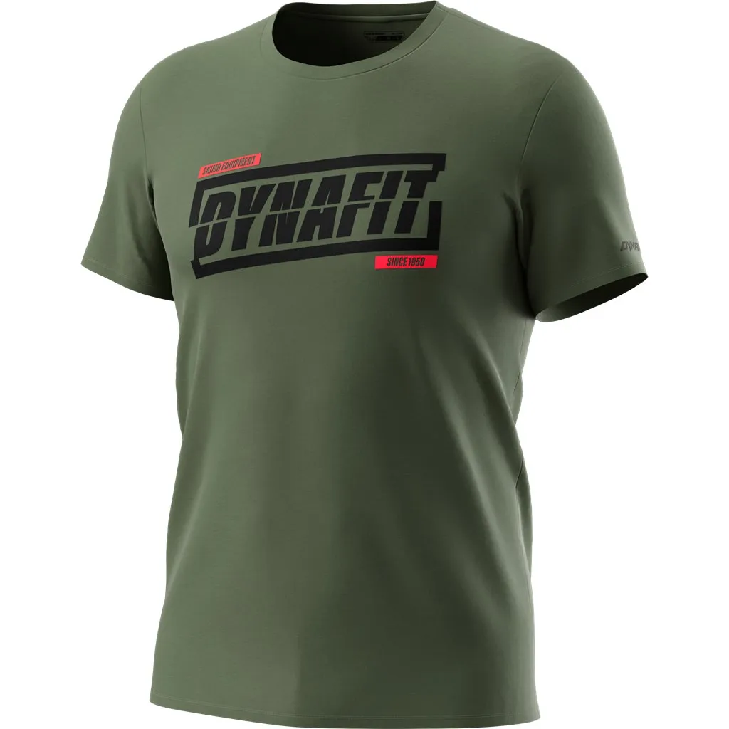 Thyme Dynafit T-Shirt mit schwarzem Logo-Print und rotem Akzent "Since 1950".