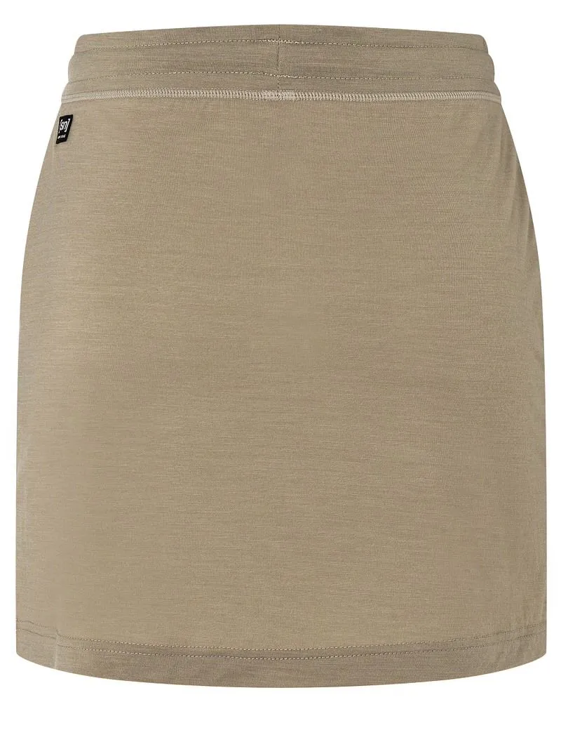 Ein grüner Everyday Skirt von Super.Natural, einfarbig, mit Gummibund.