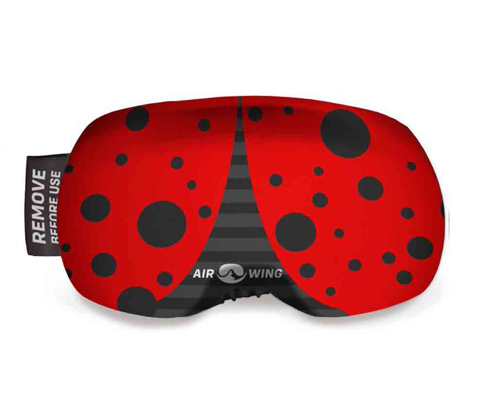 Marienkäfer Skibrillenschutz Airwing Bug Skibrillenschutz in Marienkäfer-Optik, rot mit schwarzen Punkten.