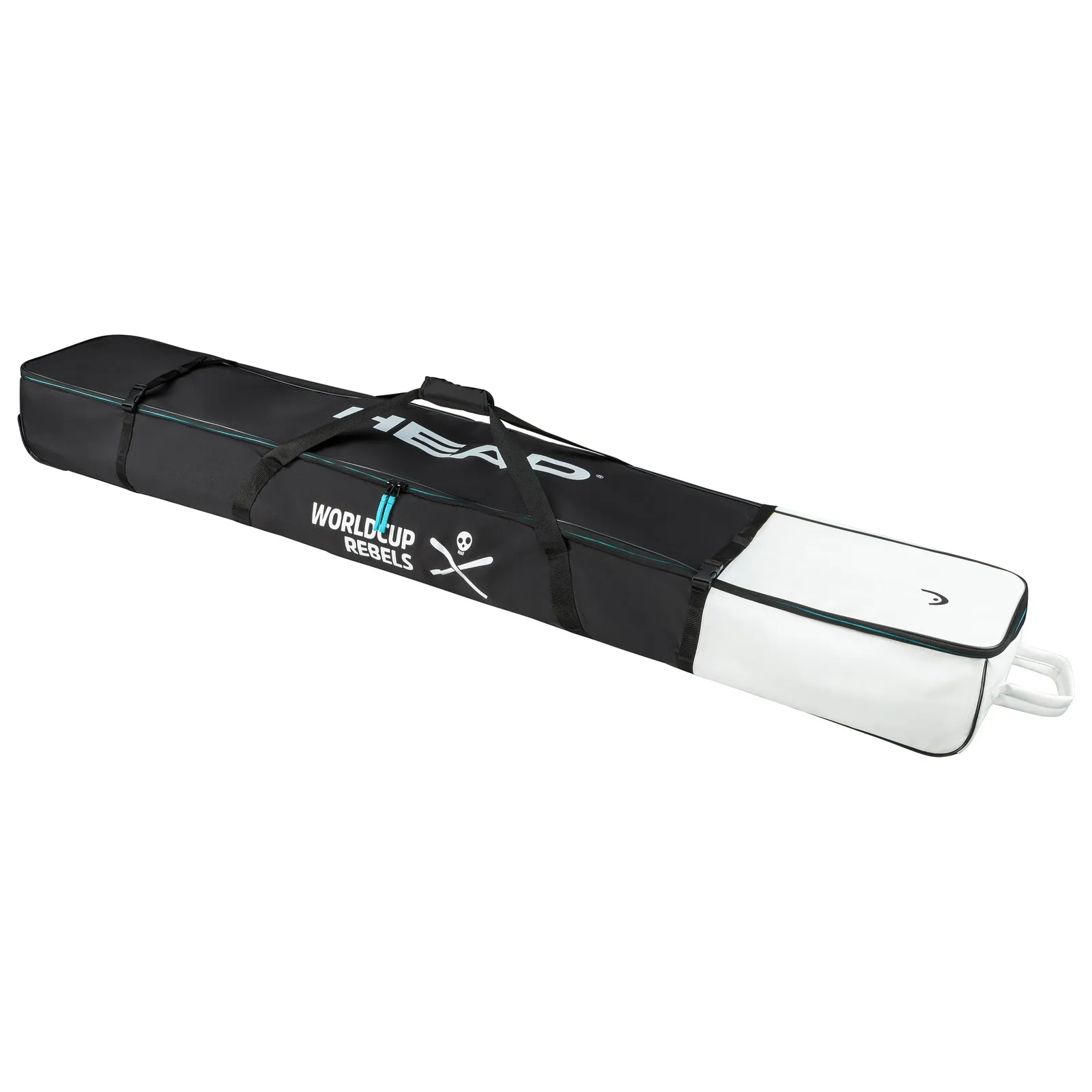 Head Rebels Double Skibag, schwarz-weiss, mit Tragegriffen und Reissverschluss.