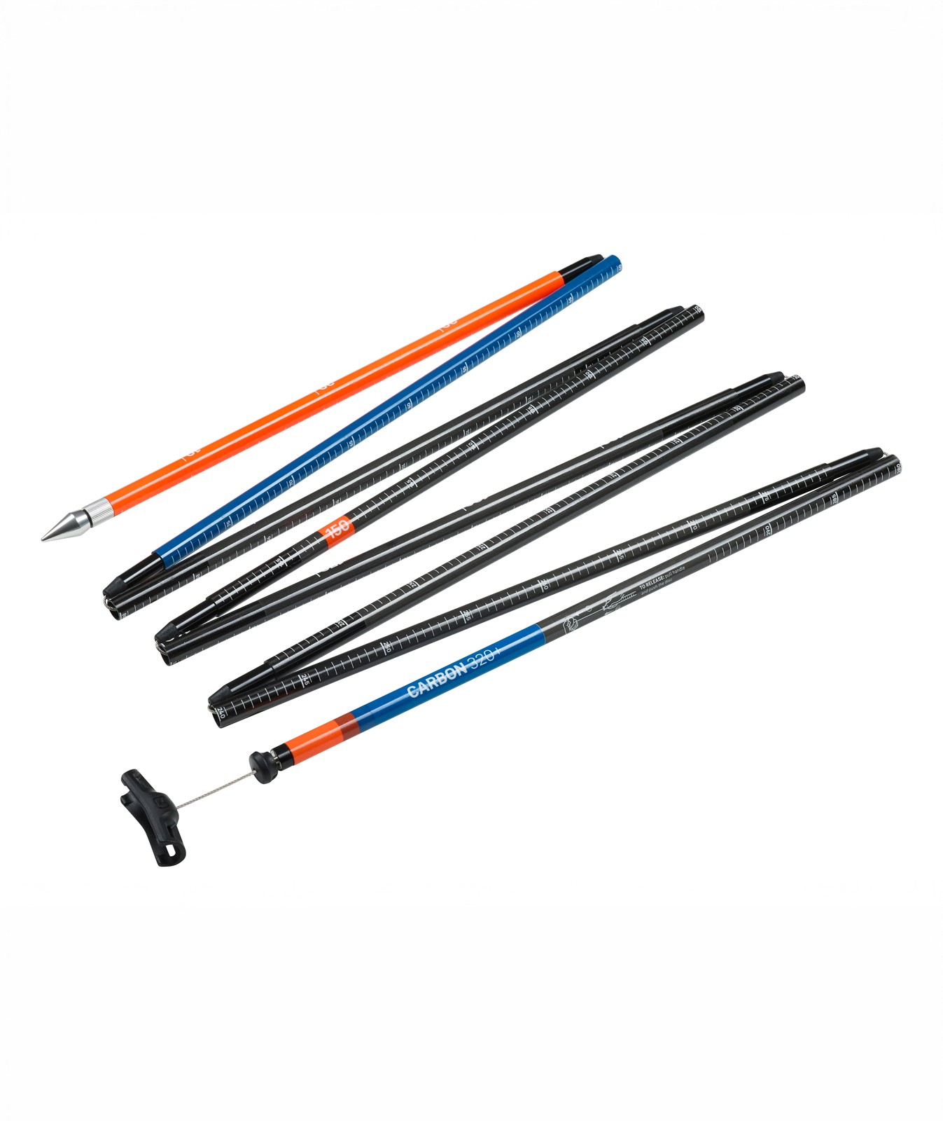 Ortovox Probe Carbon 320+ Lawinensonde 320 cm Deep Black