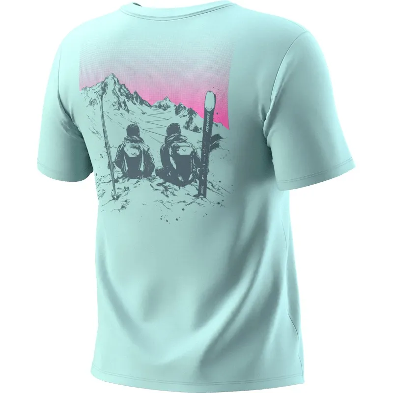 Back Graphic Cotton T-Shirt Damen – Cloud Blue/Twilight