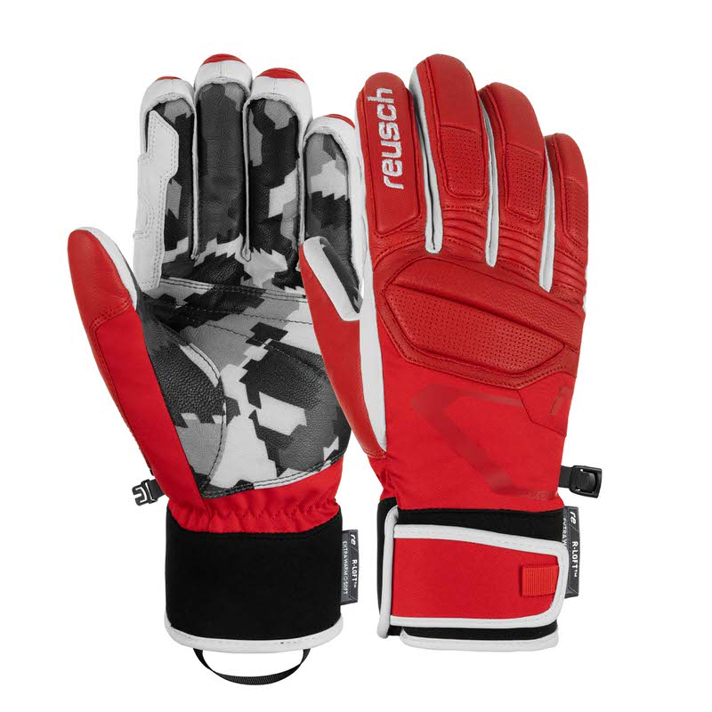 Reusch Marco Odermatt fire red/grey camo | ski-shop.ch