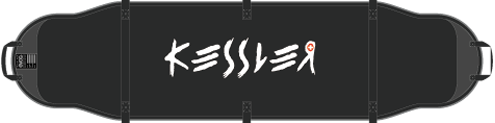 Kessler Boardcover Grau Kessler Boardcover Cross X in Grau mit weißem Logo und Tragegriffen.