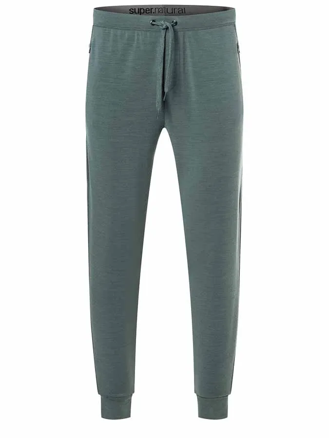 Graue Super.Natural City Cuffed Urban Chic Hose, Frontansicht, mit Kordelzug und seitlichem Reißverschluss.