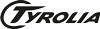 Logo von Tyrolia in schwarzer Schrift. Das "T" ist stilisiert mit einer geschwungenen Linie um den Buchstaben.
