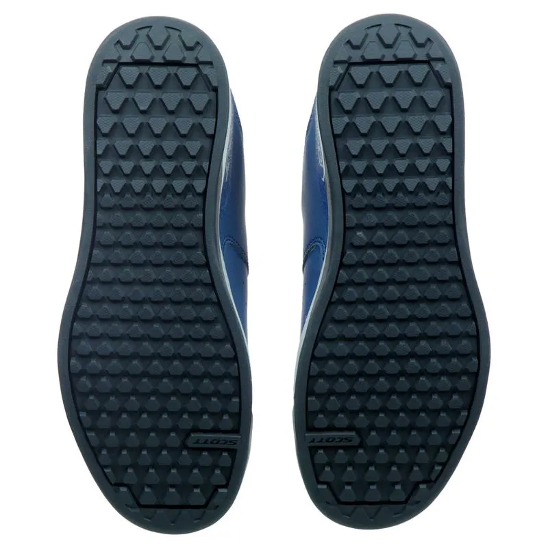 Sohlenprofil des Scott Sport Volt Schuhs in Matt Blau/Schwarz, mit Sticki Rubber und dreieckigem Profil.