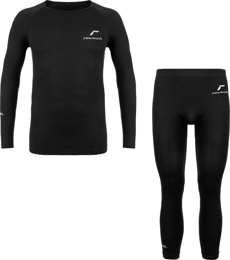 Reusch Underwear Set Junior Kinder Skiunterwäsche Black