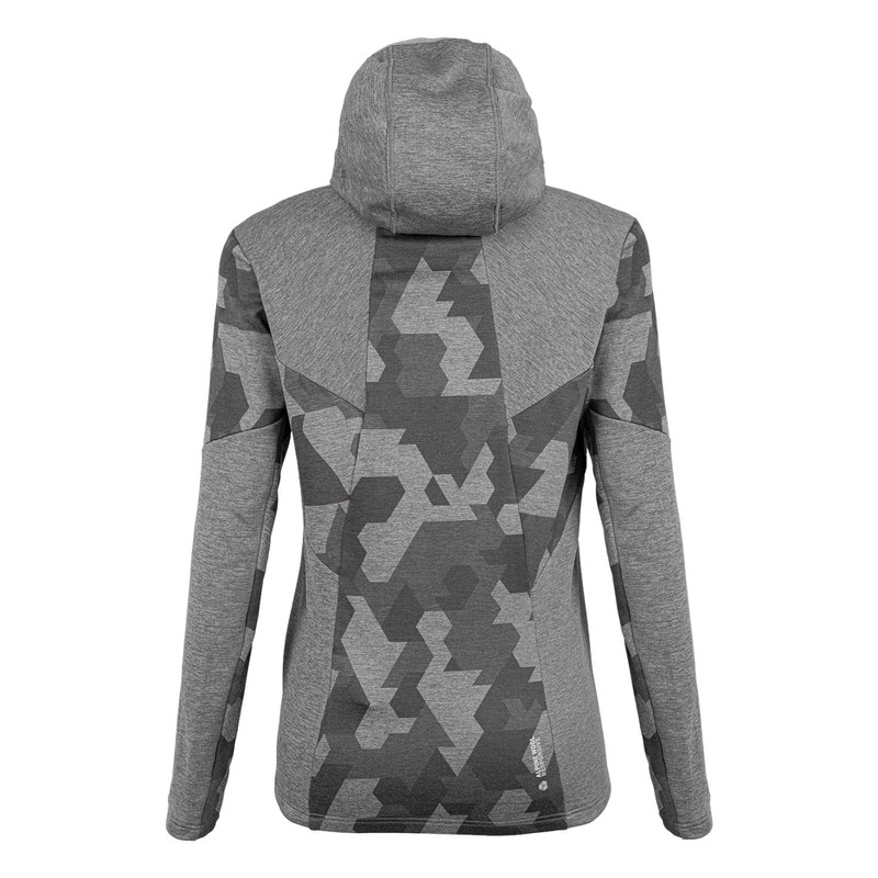 Salewa Boe Alpine Merino Half-Zip Kapuzenjacke Damen Grey