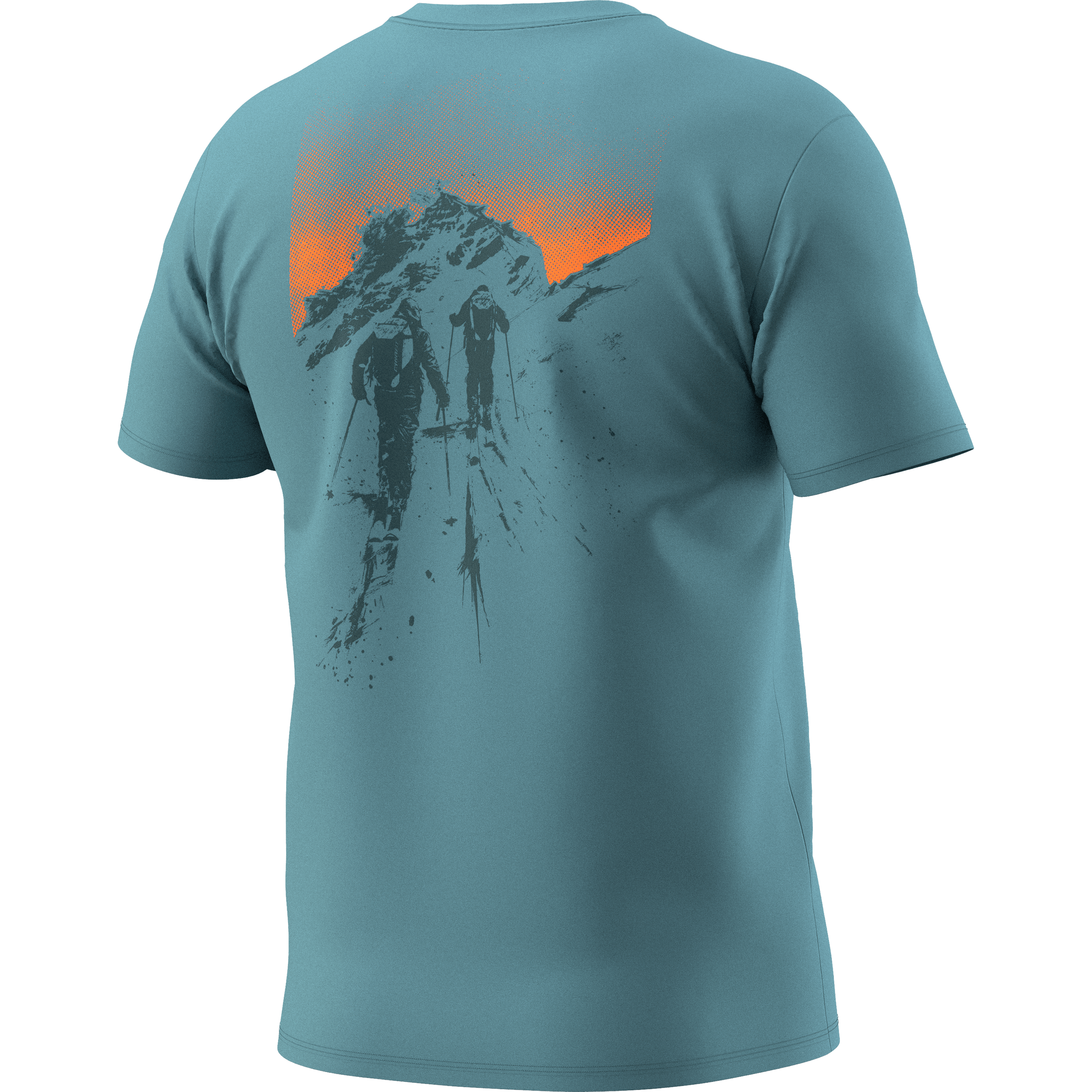 Back Graphic Cotton T-Shirt Herren – Smoke Blue/Approach